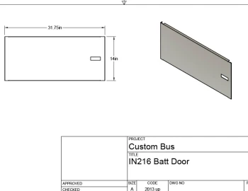 IN216, Battery Box Door 2013+