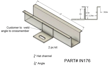 IN176, Cross Member Repair Kit at Spring Bolt