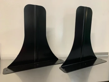 CB06, Trash Can Mounting Bracket Powder Coated Black 