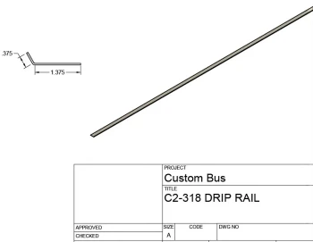 C2-318, C2 Body Drip Rail Above Emergency Door
