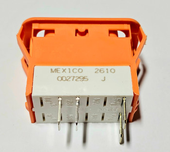 0027295,  Bluebird Amber / Orange Switch Base 4 Terminal (Off-Momentary On)