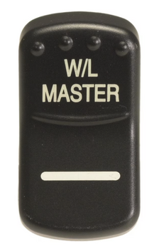 0027299, Bluebird Black Master Warning Light Top Rocker Switch