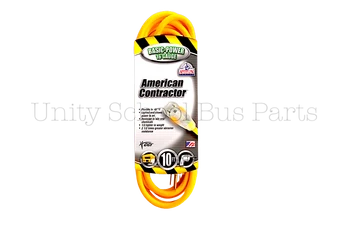 012940002, Coleman Cable 16/3 10' SJEOW American Contractor Ext. Cord w/Lighted End