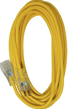 012940002, Coleman Cable 16/3 10' SJEOW American Contractor Ext. Cord w/Lighted End