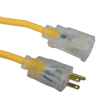 014870002, Coleman Cable 14/3 25' SJEOW Polar/Solar Plus Ext. Cord w/Lit End 