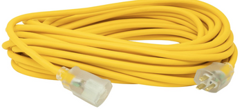 014880002, Coleman Cable 14/3 50' SJEOW Polar/Solar Plus Ext. Cord w/Lit End