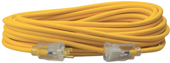 014890002, Coleman Cable 14/3 100' SJEOW Polar/Solar Plus Ext. Cord w/Lit End