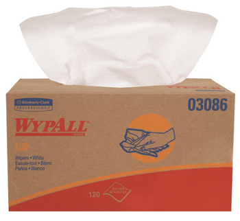 03086,  Wypall L-30 White Economizer Wipes