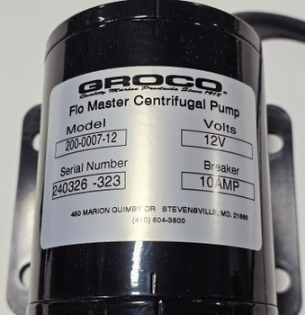 200-0007-12, Groco Plastic Booster Pump - New Style  200-0007-12, Groco Plastic Booster Pump - New Style