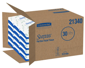 21340, Kleenex "Surpass" White Facial Tissue