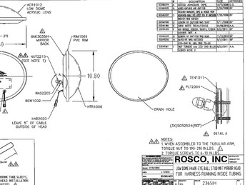 23651H, Rosco Hawk-Eye Ball Stud Mount Heated with Internal Connector Mirror Head  23651H, Rosco Hawk-Eye Ball Stud Mount Heated with Internal Connector Mirror Head