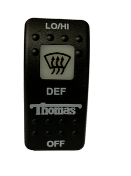 3129,  Thomas Black Defroster Switch (Low/High-Off) 