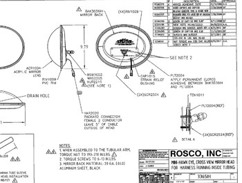 3365IH, Rosco Mini Hawk-Eye Heated Ball Stud Mount with Internal Connector Mirror Head 3365IH, Rosco Mini Hawk-Eye Heated Ball Stud Mount with Internal Connector Mirror Head