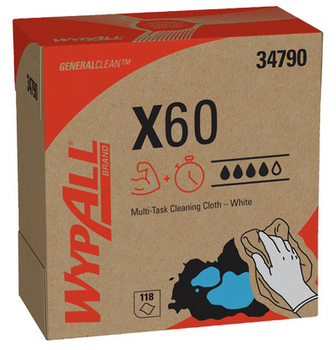 34790,  Wypall X60 Wipes in Pop-Up Box