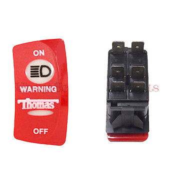 52003171,  Thomas Red Warning Switch (On-Off) 20 Amps  52003171,  Thomas Red Warning Switch (On-Off) 20 Amps