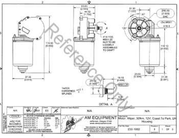 6565220, Am Equipment Universal Wiper Motor