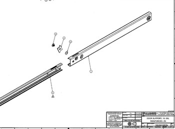 71800Q, AL Hansen Thomas 18" Door Prop - No Flanges or Brackets 71800Q, AL Hansen Thomas 18" Door Prop - No Flanges or Brackets