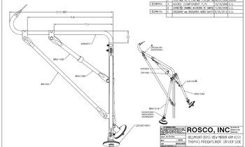 ASY4013L, Rosco Freightliner Driver's (Left Side) Crossview Arm Assembly ASY4013L, Rosco Freightliner Driver's (Left Side) Crossview Arm Assembly