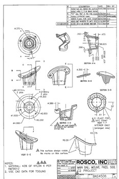 BAS4506, Rosco Thomas C2 Crossview Center Base Mount Passenger's (Right Side) BAS4506, Rosco Thomas C2 Crossview Center Base Mount Passenger's (Right Side)