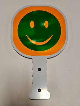 CGP-1M, Reflective Image Crossing Guard Paddle with Magnet (Smiley Face)
