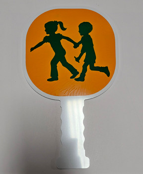 CGP-2, Reflective Image Crossing Guard Paddle (Kids Walking)
