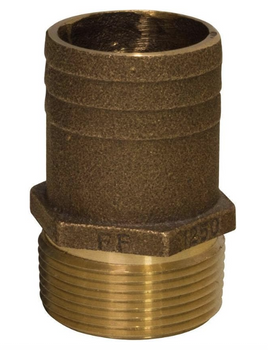 FF-750,  Groco Straight Pipe to Hose Adapter (3/4" NPT, 1" Hose)
