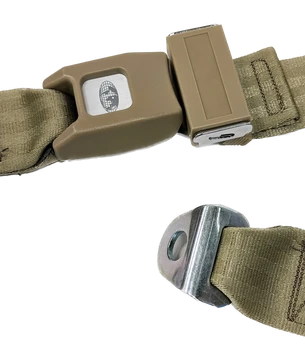 I-1026-21, Shield 60" Permanent Mount Seat Belt w/90° Ending (Tan)