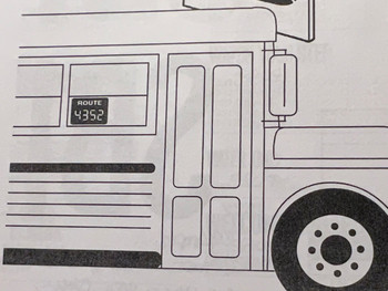 RC-SC2B, Reflective Image Route Changer with Suction Cups "Bus" RC-SC2B, Reflective Image Route Changer with Suction Cups "Bus"