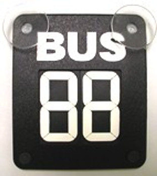 RC-SC2B, Reflective Image Route Changer with Suction Cups "Bus" RC-SC2B, Reflective Image Route Changer with Suction Cups "Bus"