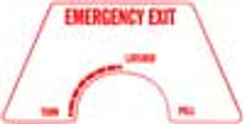 UB203, Garman Decal Emergency Exit - Red on White - 11" x 5 1/4" UB203, Garman Decal Emergency Exit - Red on White - 11" x 5 1/4"