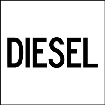 SB126, Garman Decal Diesel Decal - Black on Clear - 6 3/4" x 2 1/2"  SB126, Garman Decal Diesel Decal - Black on Clear - 6 3/4" x 2 1/2"