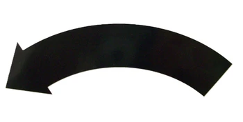SB13, Garman Decal Arrow (Black on Clear facing Left) - 6 1/4" x 3 3/8" 