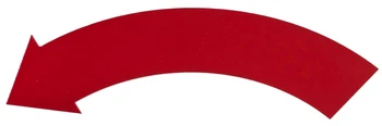 SB14, Garman Decal Arrow (Red on Clear facing Left) - 6 1/4" x 3 3/8" 