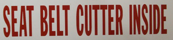 SB150, Garman Decal Seat Belt Cutter Inside - Red on White - 6" x 1 1/2" SB150, Garman Decal Seat Belt Cutter Inside - Red on White - 6" x 1 1/2"