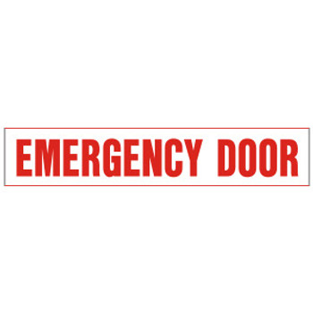 SB2, Garman Decal Emergency Door - Red on Clear - 12 1/2" x 2 1/2"  SB2, Garman Decal Emergency Door - Red on Clear - 12 1/2" x 2 1/2"