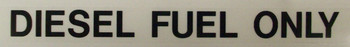 SB44A, Garman Decal Diesel Fuel Only ( Black on Clear) - 6 3/4" x 1/2"
