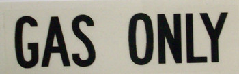 SB57, Garman Decal Gas Only - Black on Clear - 3 1/2" x 1" SB57, Garman Decal Gas Only - Black on Clear - 3 1/2" x 1"