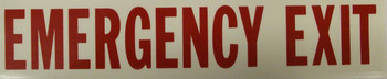 SB6, Garman Decal Emergency Exit - Red on Clear - 12 1/2" x 2 1/2" SB6, Garman Decal Emergency Exit - Red on Clear - 12 1/2" x 2 1/2"