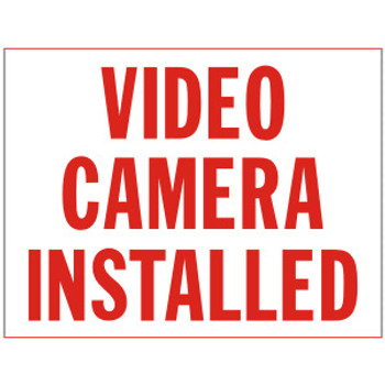 UB319, Garman Decal Video Camera Installed - Red on White - 4" x 2" UB319, Garman Decal Video Camera Installed - Red on White - 4" x 2"