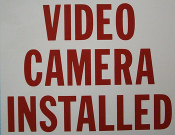 UB319, Garman Decal Video Camera Installed - Red on White - 4" x 2" UB319, Garman Decal Video Camera Installed - Red on White - 4" x 2"