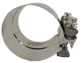 X007784, Donaldson Stainless Steel 4" Preformed Lap Clamp X007784, Donaldson Stainless Steel 4" Preformed Lap Clamp