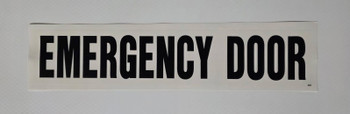 SB1, Garman Decal Emergency Door (2" Black) 12 1/2" x 2 1/2" SB1, Garman Decal Emergency Door (2" Black) 12 1/2" x 2 1/2"