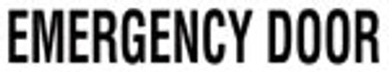 SB1, Garman Decal Emergency Door (2" Black) 12 1/2" x 2 1/2" SB1, Garman Decal Emergency Door (2" Black) 12 1/2" x 2 1/2"