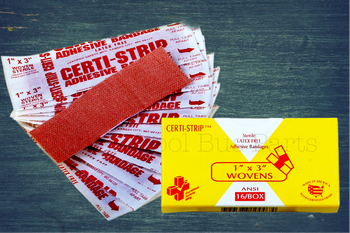 R210007, Certified Safety 1"x 3" Woven Certi-Strips #609 (10 Boxes of 16) R210007, Certified Safety 1"x 3" Woven Certi-Strips #609 (10 Boxes of 16)