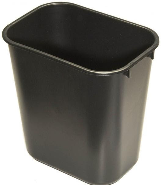2955, 3 Gallon Waste Basket (Black)