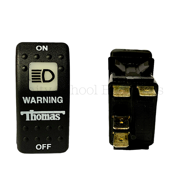 5200-3108,  Thomas Black Thomas On/Off Warning Switch (Mom On- Off) 