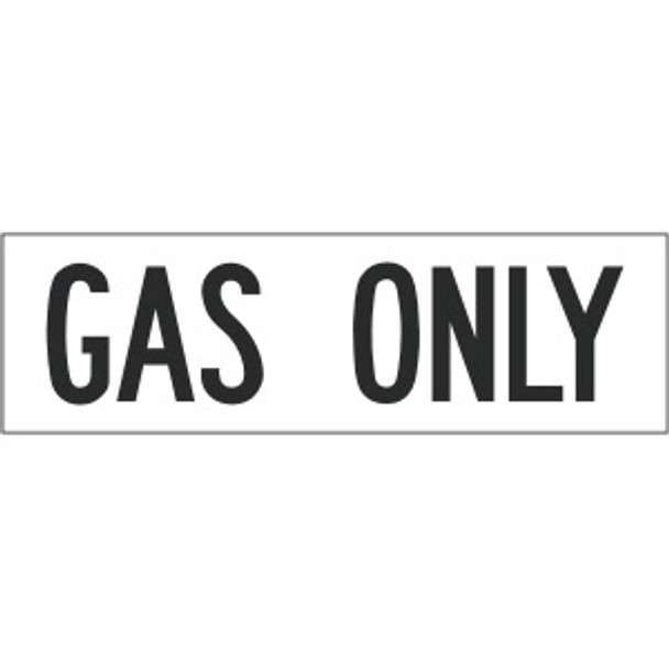 SB57, Garman Decal Gas Only - Black on Clear - 3 1/2" x 1"