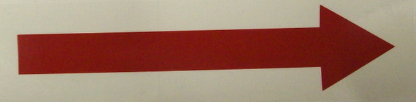 SB74, Garman Decal Arrow (Red on Clear) - 6" x 1 1/2"