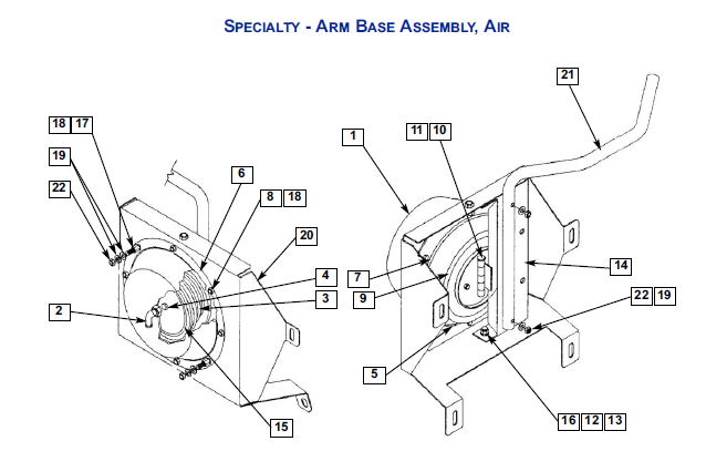 028158, Thomas C2 Yellow Air Crossing Arm Hinge