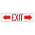 E40, Garman 2"x 8" Red on Clear Exit Double Arrow Decal